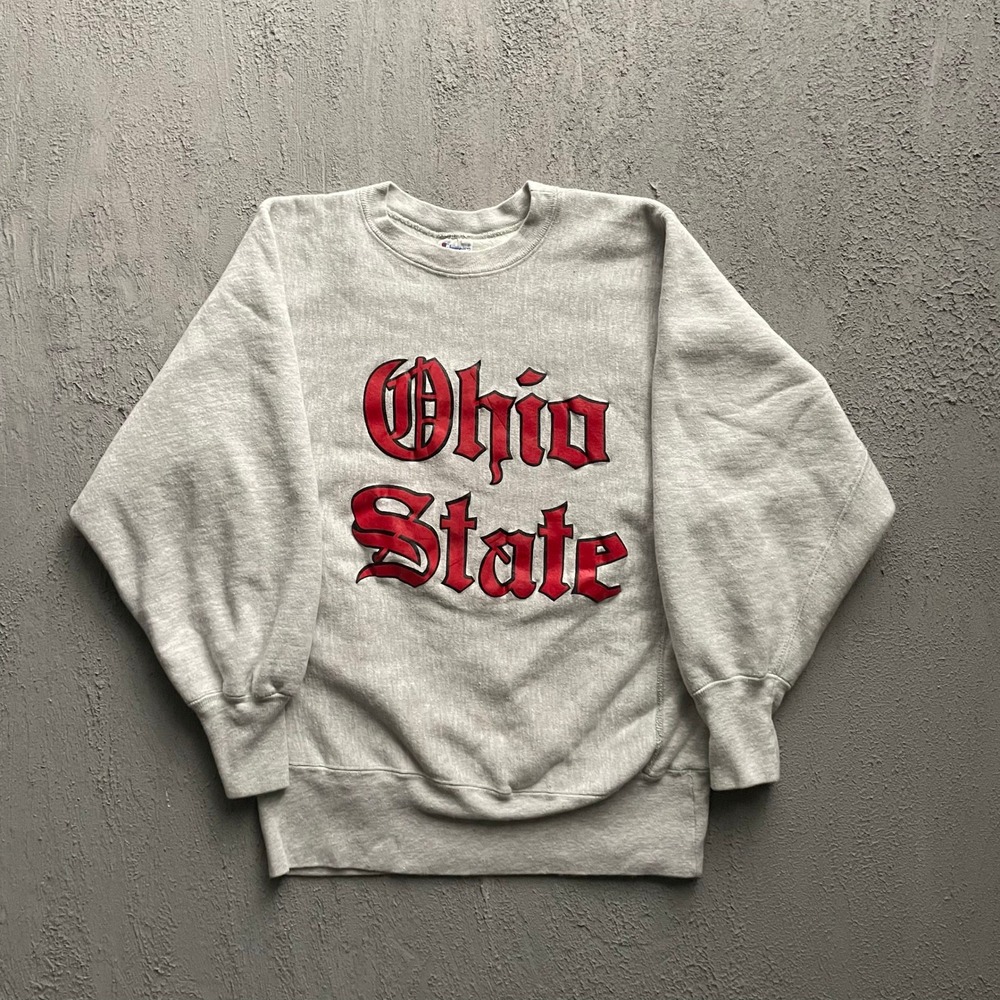 Vintage Ohio State Reverse Weave Sweatshirt Men Medium Grey 90s Champion